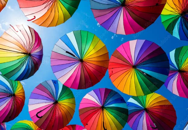 rainbow-umbrellas