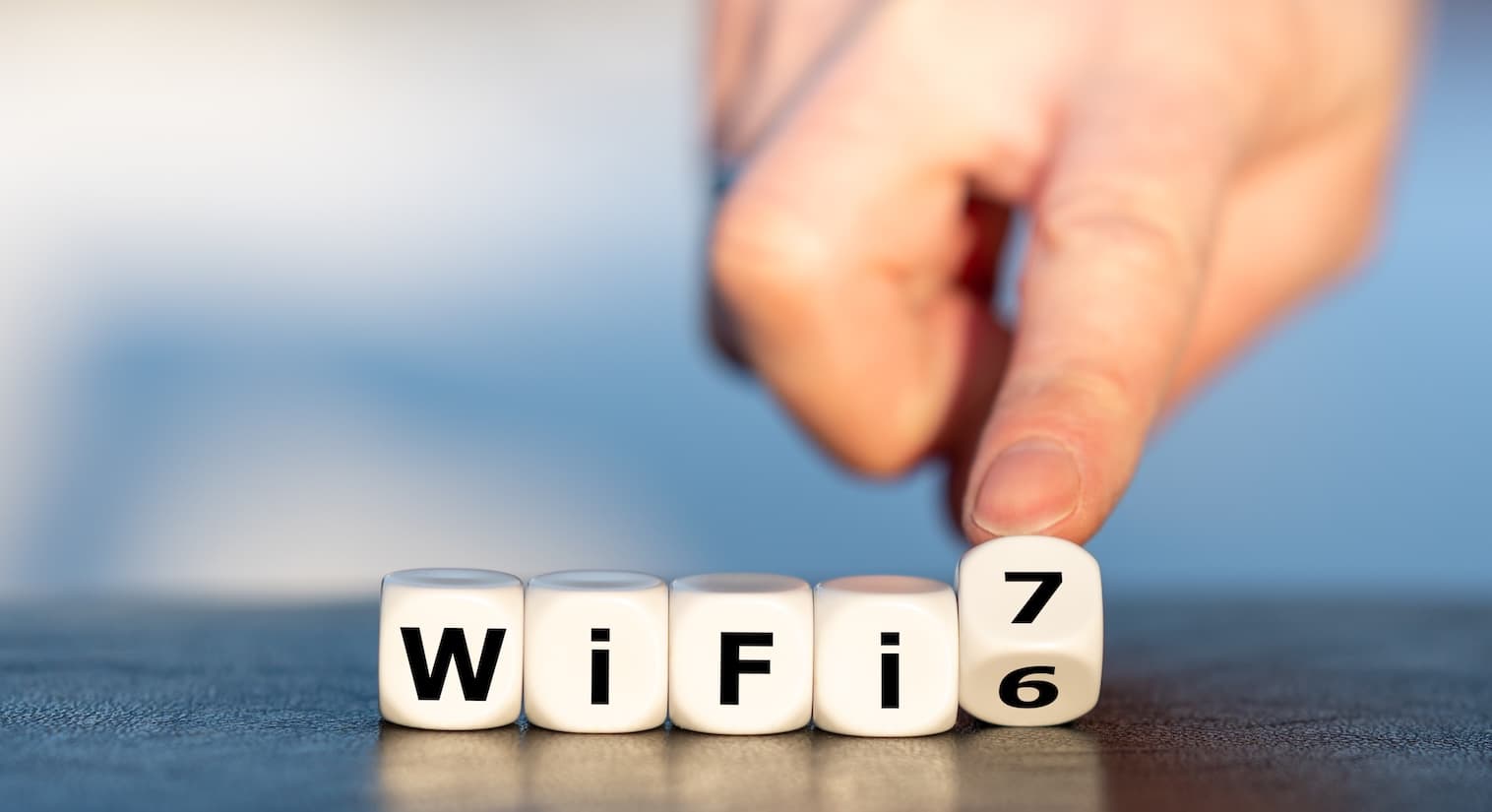 Blocks spelling out “WiFi 6/7”