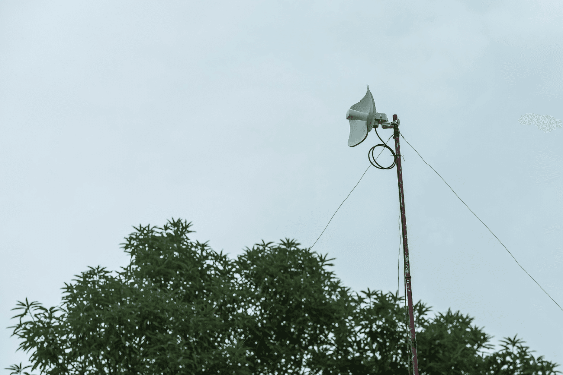 A fixed wireless internet broadcasting tower
