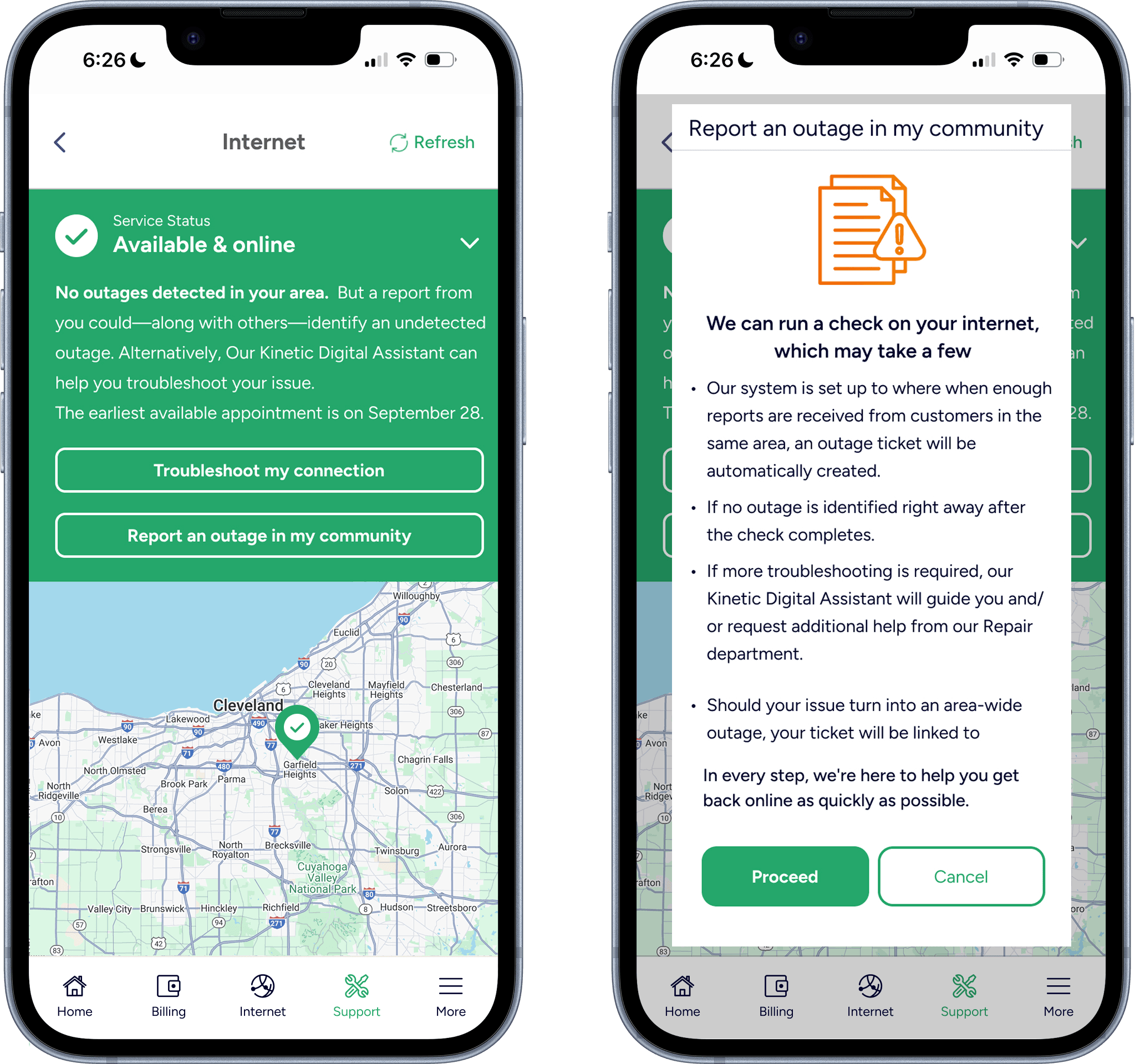Go Kinetic Service Map