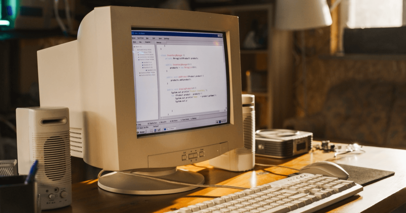 Computer setup from the late 90s