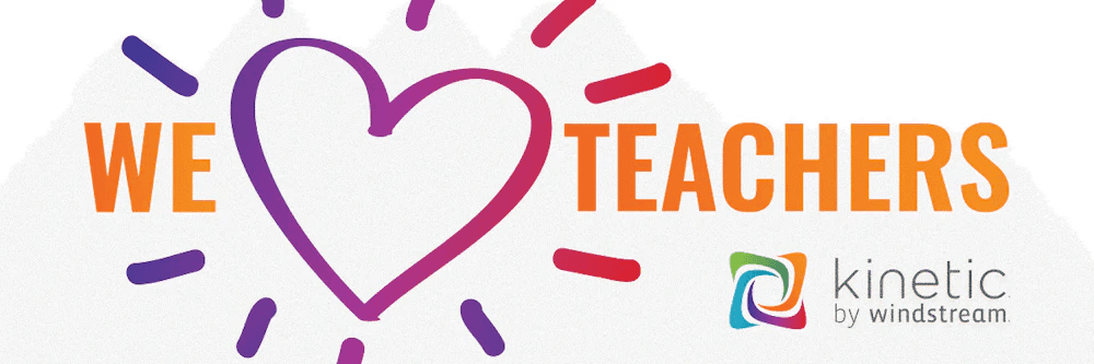 We Love Teachers and Kinetic Logos.